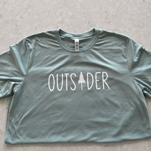 Outsider Tee - Unisex Bella Canvas - Heather Dusty Blue